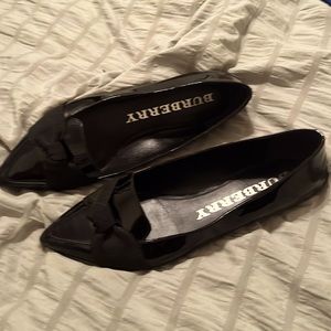 Black Patent leather Burberry shoes